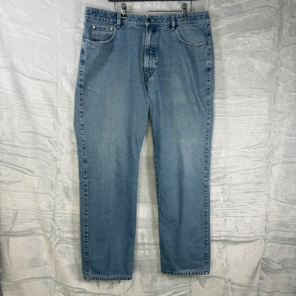 Ermenegildo Zegna Jeans Mens 40 Blue Straight Leg Denim Made in Italy Light Wash